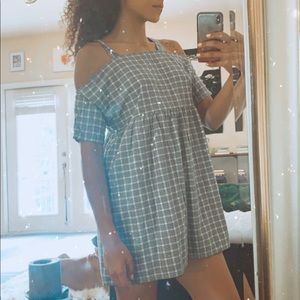 Open Shoulder Bardot Mini Dress